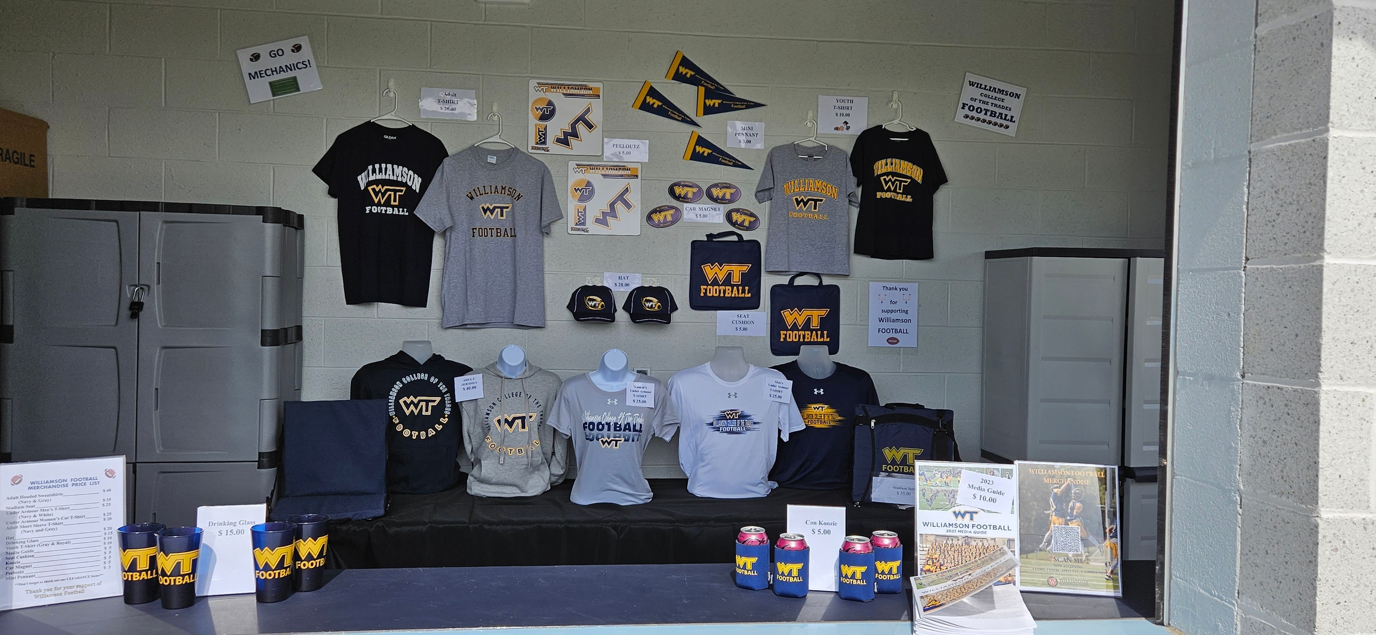 The brand new football merchandise shop is set to be unveiled at Saturday's home opener against CAPP