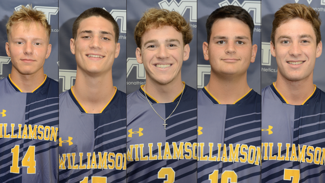 five Williamson soccer players were named to the 2024 USCAA National All-Academic team