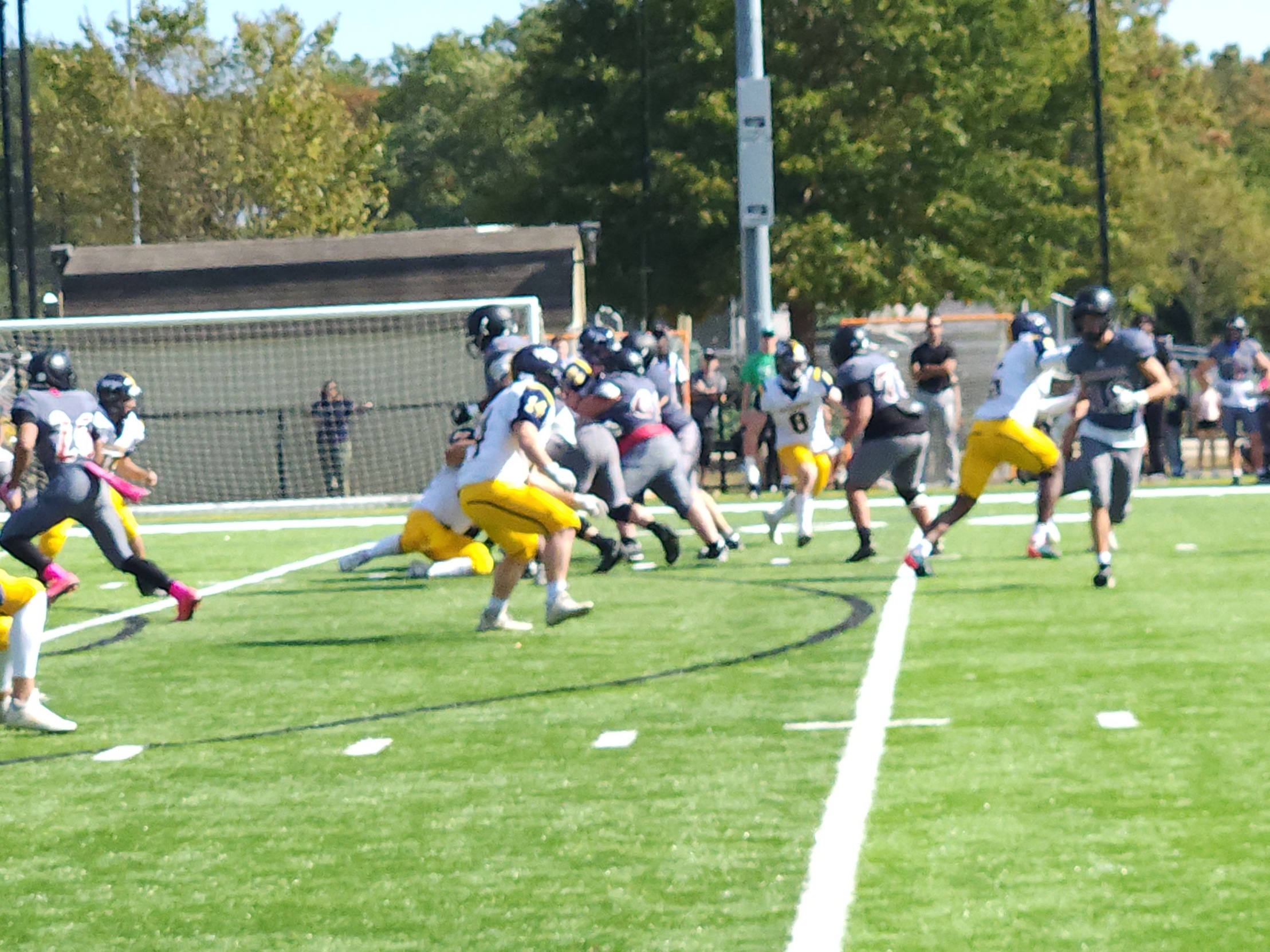 Derek Burke with a hurry in Williamson's 17-6 loss to the New Jersey Warriors