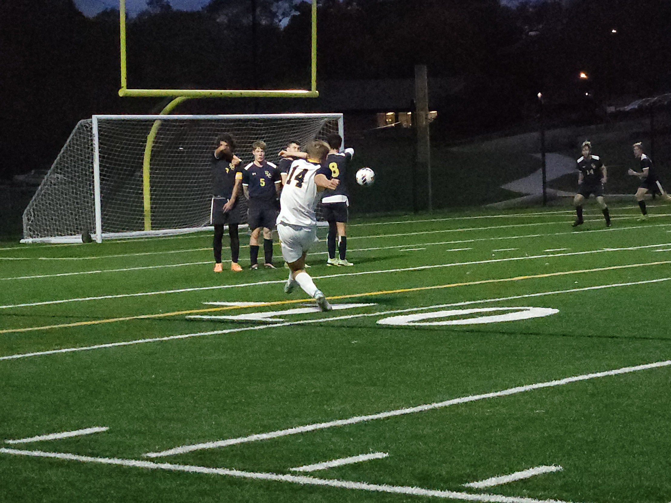 Jonathan Illing attempts to score off a free kick in Williamson's loss to Patrick Henry