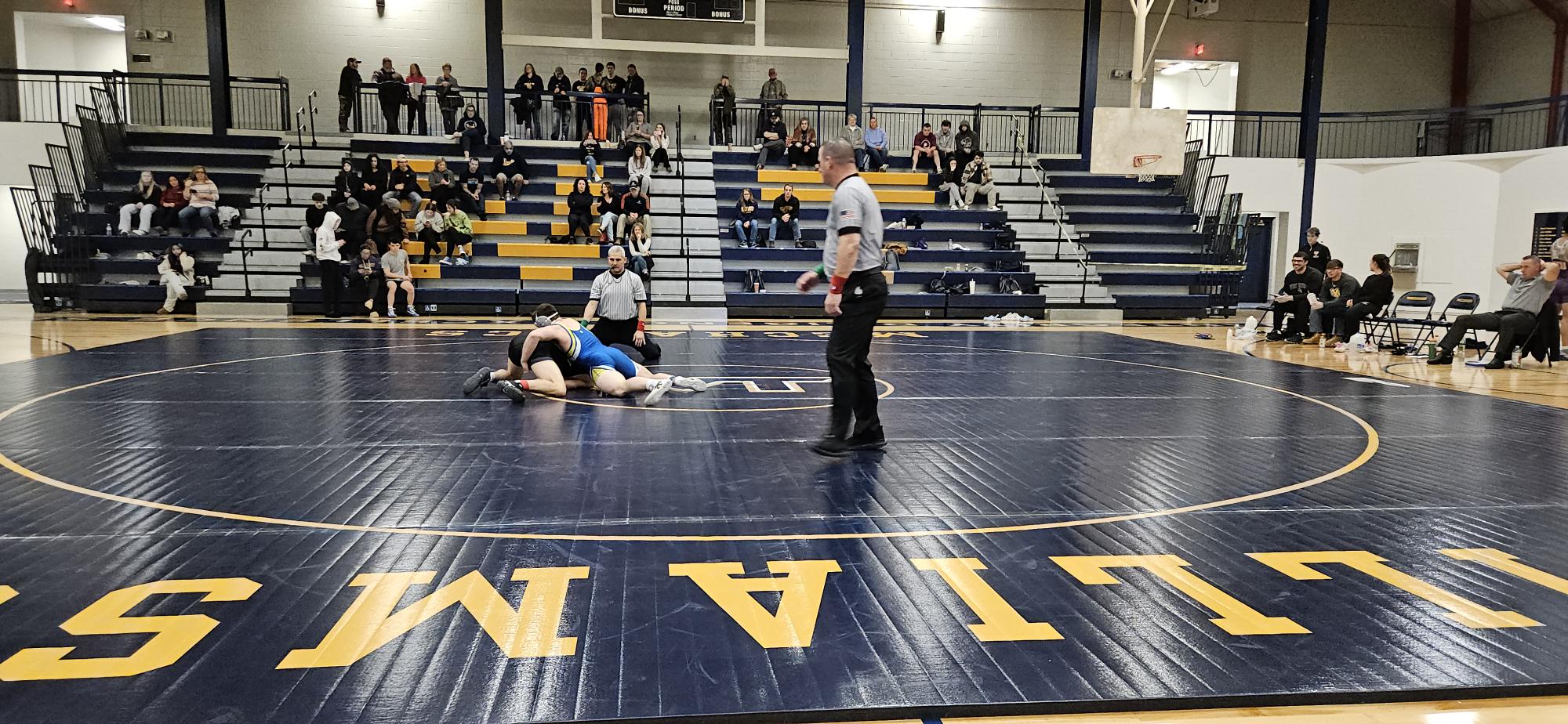 Senior Michael Kling had a pin and a technical fall in Williamson's tri-match sweep on Saturday