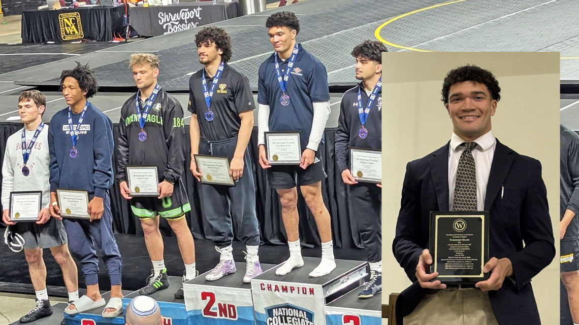 Junior Nurrideen Ahmed-Staats was named the 2025-26 Walter J. McCarty 3W7 Athlete of the Year